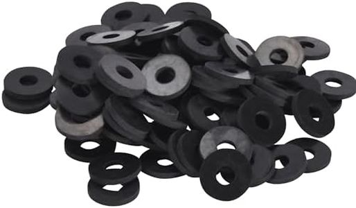 Bolt Dropper Rubber Flat Washers Black 100pcs - Washers for Screws, Bolts Hardware - 1/4"x5/8"x3/32" EPDM Material Water Hose Washers Rubber for Household Appliances, Plumbing, Electrical Use