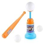 T Ball Set, T Ball Set Toys For Kids, Kids Auto Ball Launcher With 3 Balls, Outdoor Outside Sports Tees Ball Set Toys Gifts For 3+ Year Old Boys Toddler Kids, Teesball Batting Tees