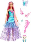 Barbie Doll with 2 Fantasy Pets & Dress, Malibu” Doll from A Touch of Magic™, 7-inch Long Hair​