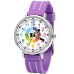Kiddus Educational Watches for Girls. Children Watch to Learn Time. Analogue First Watch for Kids from 5 Years Old. Time Teacher Exercices Included