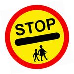 Sticker - Warning - 5x School crossing patrol safety sign 30x30cm - Decal for Office - Company - for your safety - company - school - kindergarten - office - factory