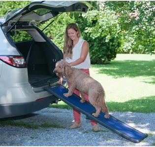 Pet Gear Travel Lite Ramps for Dogs and Cats, Compact Easy-Fold, Lightweight and Portable, Built-in Carry Handle, Supports 150-200lbs, Navy