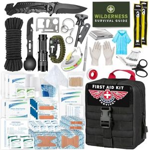 Survival Kits 222 in 1,Gifts for Men Dad Husband Him, Christmas Stocking Stuffers Birthday Gifts Idea for Boyfriend Man, Survival Gear and Equipment, Fishing Hunting Camping Accessories