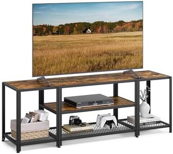VASAGLE TV Stand for TVs up to 65 Inches, 3-Tier Entertainment Center, TV Console, Rustic ULTV097B01
