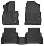 Husky Liners Weatherbeater Floor Mats | Fits 2017-2024 Mazda CX-5 | Front & 2nd Row, 3-pc Black - 95641