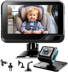 Baby Car Camera 4.3" HD Night Vision Baby Car Mirror- 1080P Rear Facing Baby Monitor with 120° Wide Angle, Safe Driving for New Parents