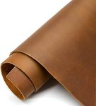 Thick Leather Sheets for Crafts Tooling Leather Square 1.8-2.1mm Full Grain Leather Pieces Genuine Cowhide Leather for Crafts Sewing Hobby Workshop Bourbon Brown, 12"x12"