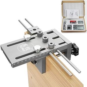 (3 In 1) Self Centering Dowel Jig, 6/8/10/15 Mm Aluminum Alloy Dowel Drill Guide Dowel Jig Kit Self Centering Woodworking Doweling Kit