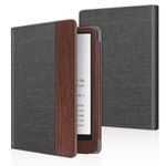 Fintie Folio Case for 6.8" Kindle Paperwhite (11th Generation-2021) and Kindle Paperwhite Signature Edition - Book Style Vegan Leather Shockproof Cover with Auto Sleep/Wake (Denim Charcoal)