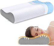 Ecosafeter 2024 New Upgrade Memory Foam Neck Pillows for Pain Relief Bed Pillow for Sleeping, Ergonomic Pillow for Neck and Shoulder Pain, Orthopedic Cervical Pillow for Side Back Stomach Sleeper