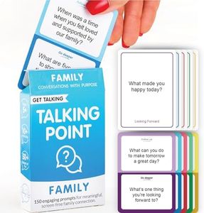 GET Talking: Family - 150 Expert-Written Questions on 50 Conversation Starter Cards for Families - Fun Family Conversation Starter Card Game for Kids and Adults to Enjoy - Have Interesting Fun Talks