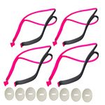 4 Replacement Headgears Straps Compatible with Resmed Airfit P10 Nasal Pillow CPAP Straps P10 Mask Strap with 8 Clips (Pink)