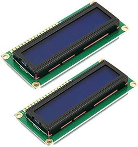 HiLetgo 2pcs DC3.3V HD44780 1602 16x2 Character LCD Display Adapter Module Blue Backlight for Arduino UNO R3 MEGA2560 Nano Due Raspberry Pi