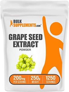 BulkSupplements.com Grape Seed Extract Powder - Grape Seed Extract Supplement, Antioxidant Source - Herbal Supplement, Gluten Free, 200mg per Serving, 250g (8.8 oz) (Pack of 1)