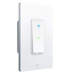 Geeni TAP Smart Light Switch, White, 1 Switch - No Hub Required - Requires Neutral Wire - Smart Light Switch Works with Amazon Alexa, Google Assistant &, Requires 2.4 GHz Wi-Fi