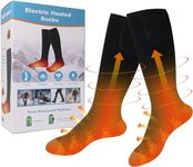 Heated Socks,Electric Heated Socks for Men & Women Thermal Insulated Sock Battery Powered Heat Sox, Winter Foot Warmer Socks for Outdoor Sports (Black)