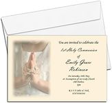 10 Personalised Girls 1st First Holy Communion Invitations N15