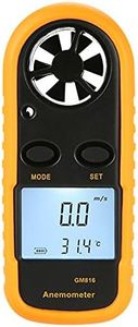 PiscatorZone Pocket Anemometer Handheld Mini Wind Speed Temperature Gauge with Digital LCD Display for Windsurfing Kite Flying Sailing Surfing Fishing