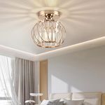 ZYDTRIP Ceiling Light Mini Crystal Chandelier Modern Semi Flush-Mounted Ceiling Light for Hallway Entrance Kitchen Bedroom Dining Room