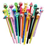 sencoo 24 pack Cute Cartoon Gel Black Ink Pens Assorted Style Writing Pens for Kiddos Birthday Present School Prize Student Gift Fun Girl Pens (black)