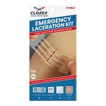 Clozex Emergency Laceration Kit - Repair Wounds Without Stitches. FDA Cleared Skin Closure Device for a Wound Up to 1 1/2 Inches in Length. Complete Kit to Clean, Close, and Cover Wounds.