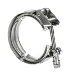 WYSIWYKA 1pc 1.5inch 304 Stainless Steel Quick release Exhaust V-band Clamp No Flanges