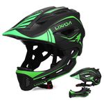 Lixada Kids Full Face Helmet Detachable Child Boys Girls Bike Helmet Protective Gear for Cycling Skateboarding Roller Skating Cycle Helmet 52-58cm