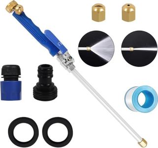 Jet Nozzle High Pressure Hose Nozzle for Garden, 2-in-1 High Pressure Hose Nozzle, Upgraded High Pressure Washer Tools Attachment with 2 Different Nozzles and Hose Quick Connectors (Blue)