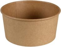 Abena Gastro Paper Bowls, Disposable Bowls for hot food and cold food | 50 Pack | 6.9cm, Ø14.5cm | 730ml | Kraft Disposable Soup Bowls/Disposable Bowls For Parties/Poke Bowl/Salad Tubs