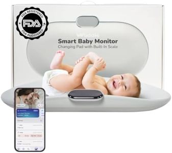 Woddle Multifunctional Smart Baby Changing Pad with Medical Grade Scale for Critical Weight Monitoring + AI App, Noise Machine, Warmer, Night Light, Touchscreen Tracker, All-in-One