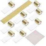 Belle Vous 4800pcs x 5 mm Square Mirror Mosaic Mirror Small Self-Adhesive Glass DIY Mini Mirror Tiles with Cleaning Cloth Pack of 10 (Gold)
