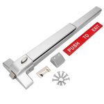 suermany Panic Bars for exit Doors no Handle,27.5" Push Bar Panic Exit Device,Commercial Door Push Bar Door Locks, Panic Door Hardware for Wood Metal Door