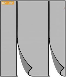 yotache Magnetic Screen Door Fits Door Size 80 x 96, Screen Size 82" Wide x 97" Tall Double Door Screen Mesh for Balcony, French, Sliding Glass Door