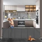 Veraste Retractable Baby Gate,Mesh Baby Extra Wide Gate,Extra Long Dog Gate,33" Tall,Large Extends up to 150" Wide,Child Safety Extra Large Gate for Doorways, Stairs, Indoor/Outdoor（Grey,33"x150"）