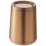 LEASYLIFE 10 L/2.6 Gallon,Swing Lid Trash Can,Metal Garbage Can with Flipping Lid,for Bathroom, Kitchen,Living Room,Bedroom,Hotel (Rose Gold)