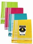 STAR Cotton COLOUR DHOTHY 2METERS 4-PCS