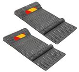 Store2508 Car Parking & Positioning Mat Wheel Stopper, 52x25x5.5 Cm, Grey Pack of 2