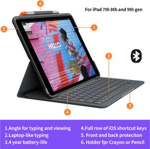 Logitech Slim Folio iPad Keyboard Case – Wireless Bluetooth Cover