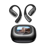 Doublepow AI Translation Earbuds Real Time, Open Ear Earphones, LCD Touchscreen Real-Time Translator for 142 Languages & Accents, Bluetooth 5.3, Translator Earbuds for Business Travel, Meeting