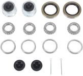 Boat Trailer Axle Hub Wheel Bearing Kit Grease Seals 1.98in Dust Fit for 1‑1/16in 2000 to 2200 Lbs Axle Seal Trailer Wheel Bearing Kit 2 Sets