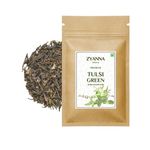 Zyanna Tulsi Green Tea - Premium Green Tea with Tulsi Leaves(100g-50 Cups)- Loose Holy Basil Tea- Natural Ingredients(Brew Hot or Iced Tea)