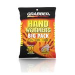 Grabber Hand Warmers - Long Lasting Safe Natural Odorless Air Activated Warmers - Up to 7 Hours of Heat - 10 Pairs