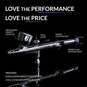 Gaahleri Dual-Action Airbrush Kit – Silver