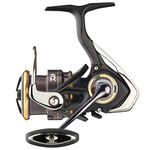 DAIWA 20 Legalis LT Spinning Fishing Reel, 1000, Front Drag, Gold, Silver, Black