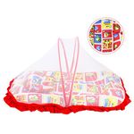 Mee Mee Cushioned Baby Mattress Set with Mosquito Net & Pillow (Red)