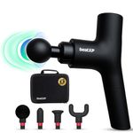 beatXP Bolt Prime Deep Tissue Massage Gun with Case (4000 mAH Battery) - Percussion Massager for Full Body Pain Relief of Neck, Back, Foot for Men & Women with up to 18 Months Warranty (Black)