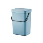 EKO - Puro Extra Large Caddy - Wall Mountable or Hanging Titanium Blue Bin - Perfect for Kitchen & Home, 12 Litre