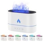 Mcbazel 200ML Flame Diffuser Essential Oil Diffuser Mist Humidifier Air Diffusers with Auto Shut-Off Protection and Timer Function Portable Diffuser for Home, Office, Bedroom, Travel - White