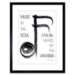 QUOTE LAO TZU MUSIC SOUL UNIVERSE UPLIFTING FRAMED PRINT F97X3850