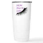 CafePress Ask Me About My Lashes Travel Mug 20 oz. Stainless Steel Travel Mug, Insulated Coffee Tumbler